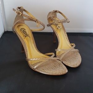 Gold Strappy Heels